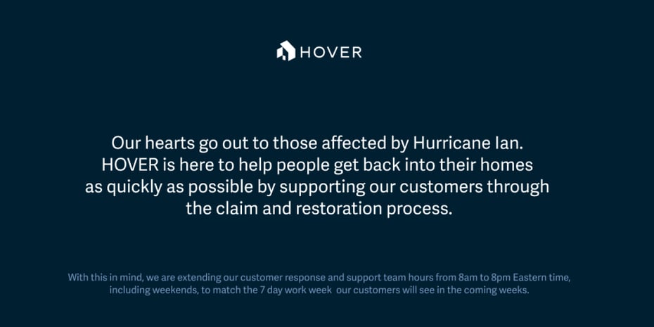HOVER Is Increasing Support Coverage in Hurricane Ian’s Aftermath - Featured Image