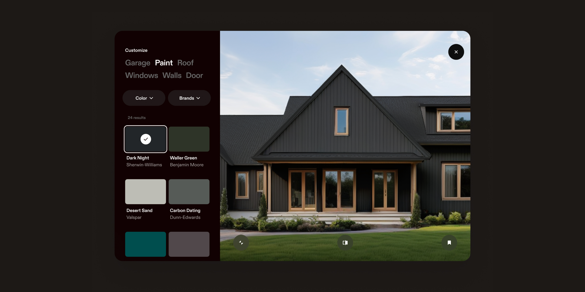 Hover's Instant Design with customization options