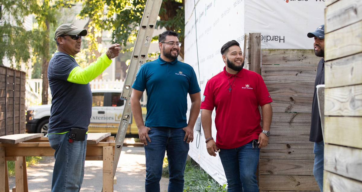 home renovation team at a job site